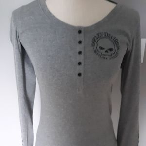 Going goiHarley Davidson long sleeve thermal shirt